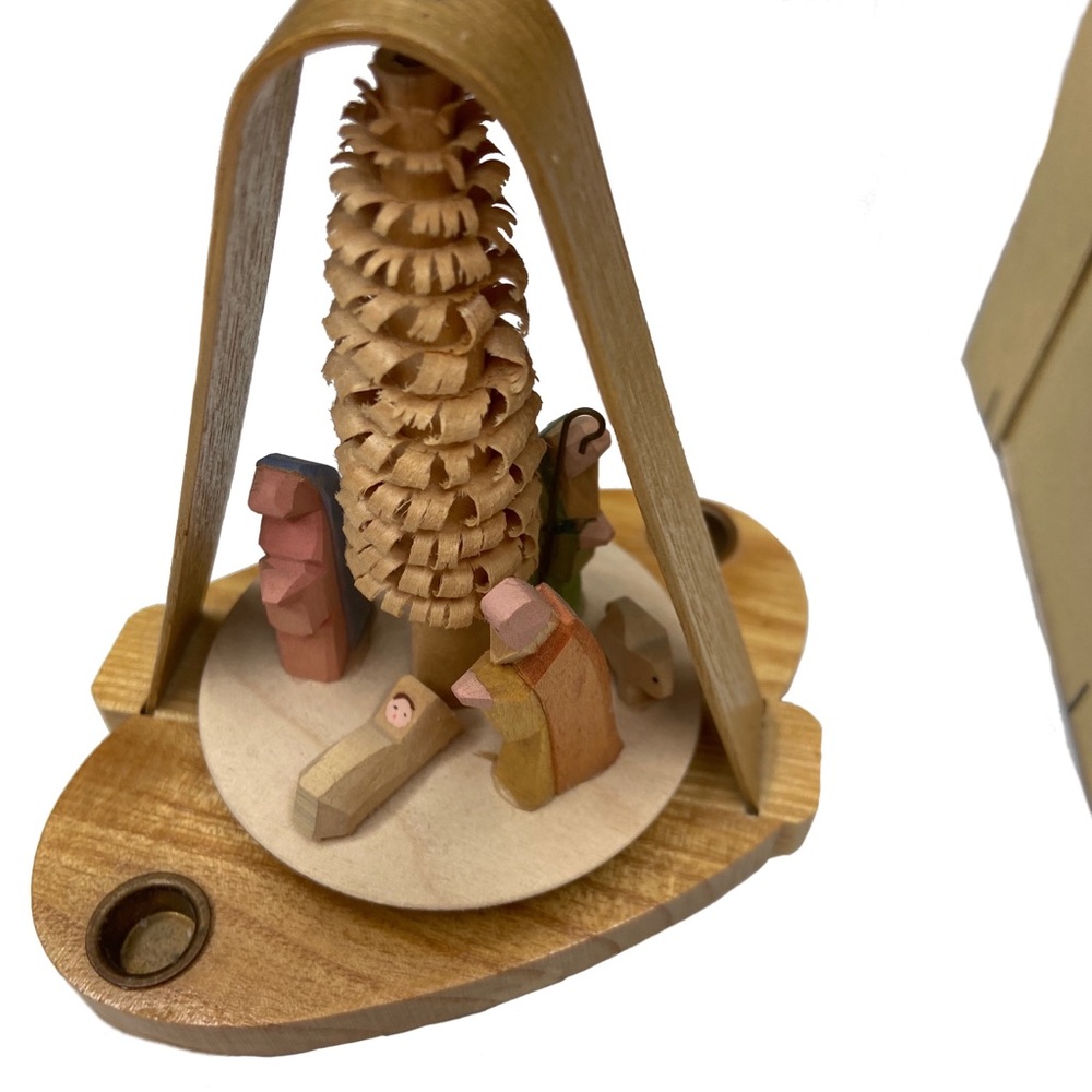 Vintage Erzgebirge Volkskunst Seiffen Nativity Pyramid